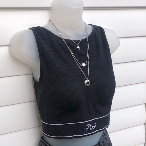 PINK Victoria's Secret Sports Bra - Black and White - Picture 3 of 9